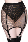 Pussy Power Fishnet Skirt - Leopard -