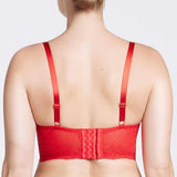 Sandrine Longline Plunge Bra - Racing Red -