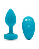 B-Vibe Remote Control Vibrating Jewel Plug (S/M) - Teal