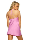 Rita Lace and Satin Chemise - Hot Orchid -