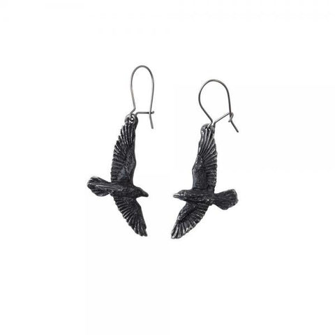 Raven Earrings - Black