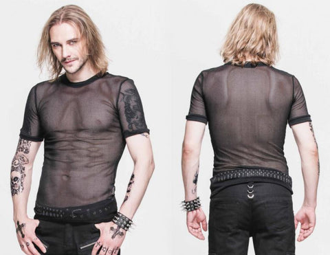 Punk Mesh T-Shirt - Black -