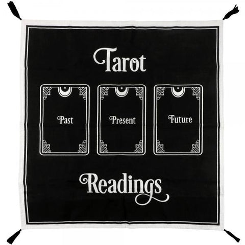3-Card Tarot Spread Altar Cloth - Black