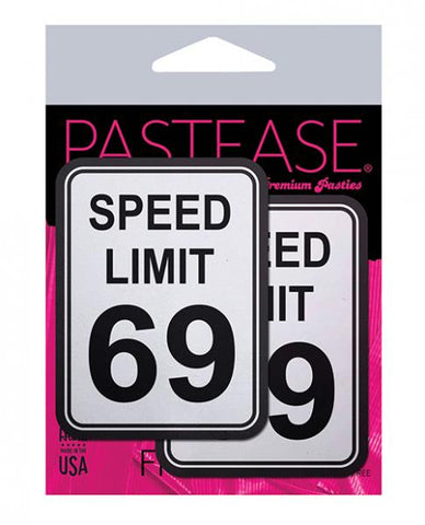 Pastease Premium Speed Limit 69 - White & Black One Size