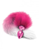 Nixie Metal Butt w/Faux Fur Tail - Pink Metallic