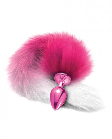 Nixie Metal Butt w/Faux Fur Tail - Pink Metallic