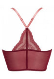 Superboost Lace Deep V Bralet - Cranberry/Raspberry Sorbet -