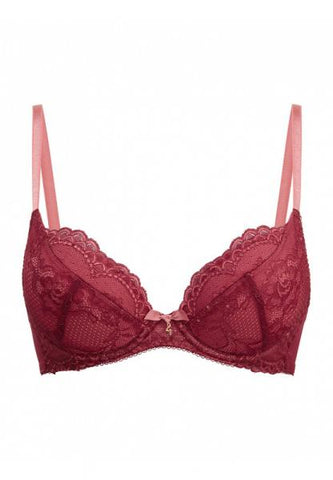 Superboost Lace Plunge Bra - Cranberry/Raspberry Sorbet -