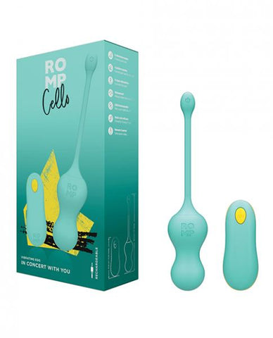 ROMP Cello Remote Control G-Spot Vibrating Egg - Blue