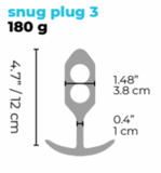 B-Vibe Weighted Snug Plug 3 - 180 Gram - Black