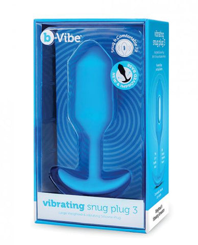 B-Vibe Vibrating Snug Plug - Blue Large