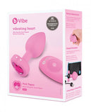 B-Vibe Vibrating Heart Plug Pink - Small/Medium