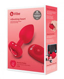 B-Vibe Vibrating Heart Plug Red - Medium/Large