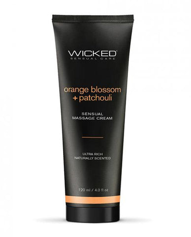 Wicked Sensual Care Orange Blossom & Patchouli Massage Cream - 4 oz