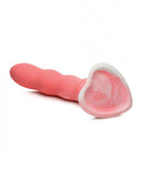 Curve Toys Simply Sweet 7" Wavy Silicone Dildo - Pink/White