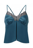 VIP Confession Cami - Black/Teal -