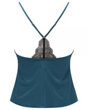 VIP Confession Cami - Black/Teal -