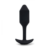 B-Vibe Vibrating Weighted Snug Plug - M 112 Gram Black