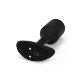 B-Vibe Vibrating Weighted Snug Plug - M 112 Gram Black