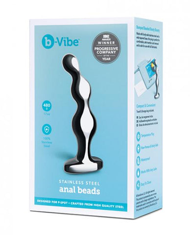 B-Vibe Stainless Steel Anal Beads