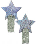 Pastease Glitter Tassle Stars - Silver O/S