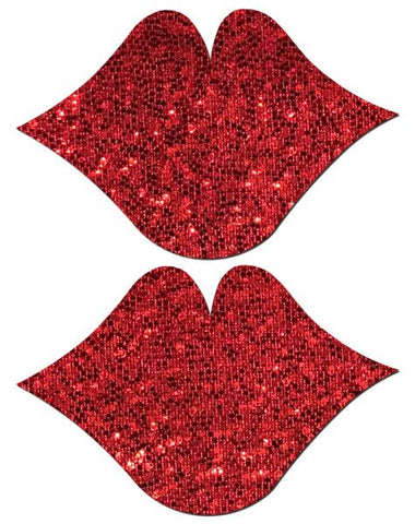 Pastease Glitter Lips - Red O/S