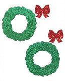 Pastease - Glitter Wreath with Bow - Green/Red