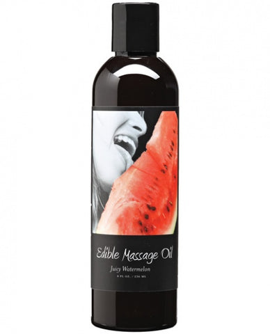 Earthly Body Hemp Edible Massage Oil - 8 oz Watermelon