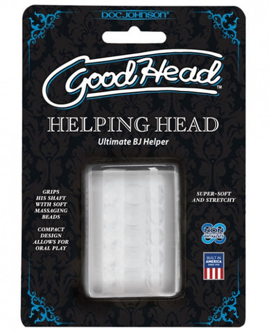 Good Head Helping Head Ultimate BJ Helper 2" Masturbator - Clear