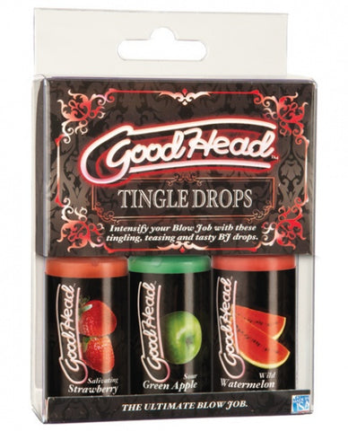 Good Head Tingle Drops - 1oz Bottle Asst. Flavors Pack of 3