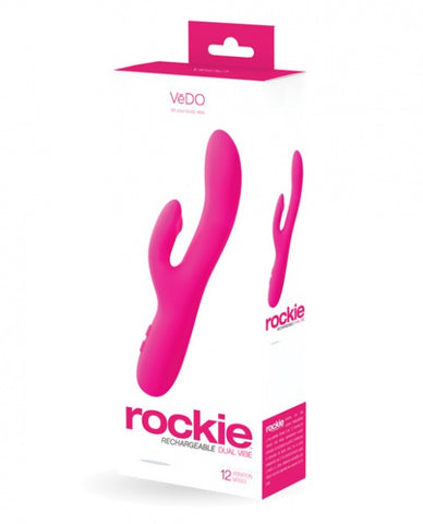 VeDO Rockie Rechargeable Dual Vibe - Foxy Pink