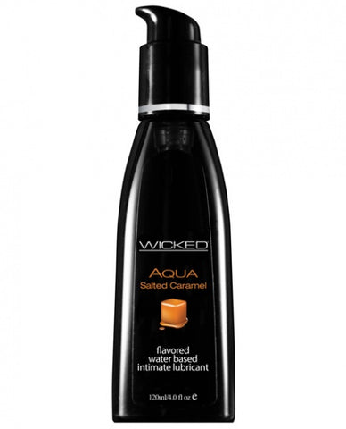 Wicked Sensual Care Aqua Waterbased Lubricant - 4 oz Salted Caramel