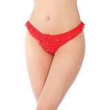 Ruffle Panty - Red - Queen One Size