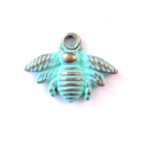 Sunflower Bee Turquoise Charm Necklace