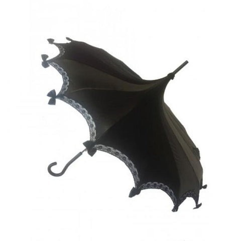 Black Satin Umbrella