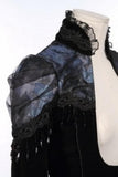 Black - Gothic Victorian Coat with Tuxedo Back Flap -