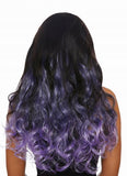 Lavender Ombre - Long Curly Three-Piece Hair Extensions