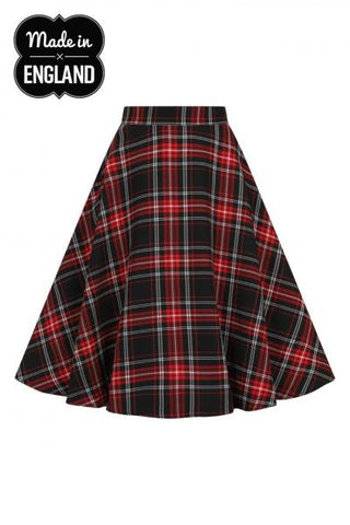 Islay 50's Skirt - Black/Red -