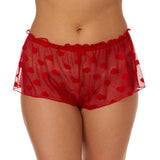 Sweetheart Mesh Tap Pant - Red -