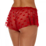 Sweetheart Mesh Tap Pant - Red -