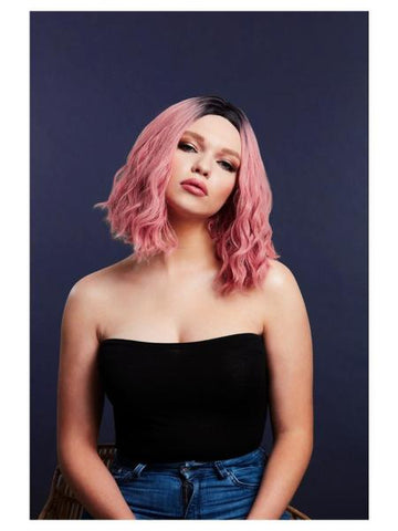 Cara Wavy Long Bob Wig Ash Pink BB Store