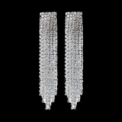 Sparkle Rhinestone Earrings - Silver
