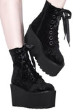 Vampire's Kiss Platform Boot - Black - Size