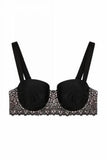 Eco Vivien Balcony Lace Wired Bikini Top - Black -