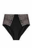 Eco Shown with matching Vivien High Waist Lace Bikini Bottom - Black -