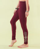 Love Warrior Organic Cotton Leggings - Burgundy -