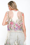 Eternally Beautiful Maxi Dress - Beige Embroidered -