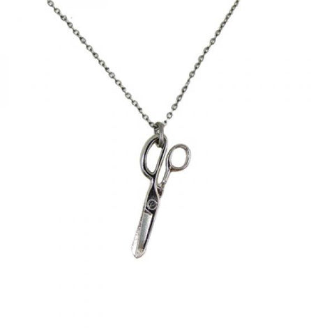 Silver Scissors Necklace