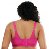 Mia Dot Wire-Free Longline Bralette - Bright Pink -