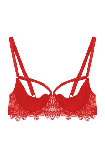 Anaise Quarter Cup Bra Red Bb Store 